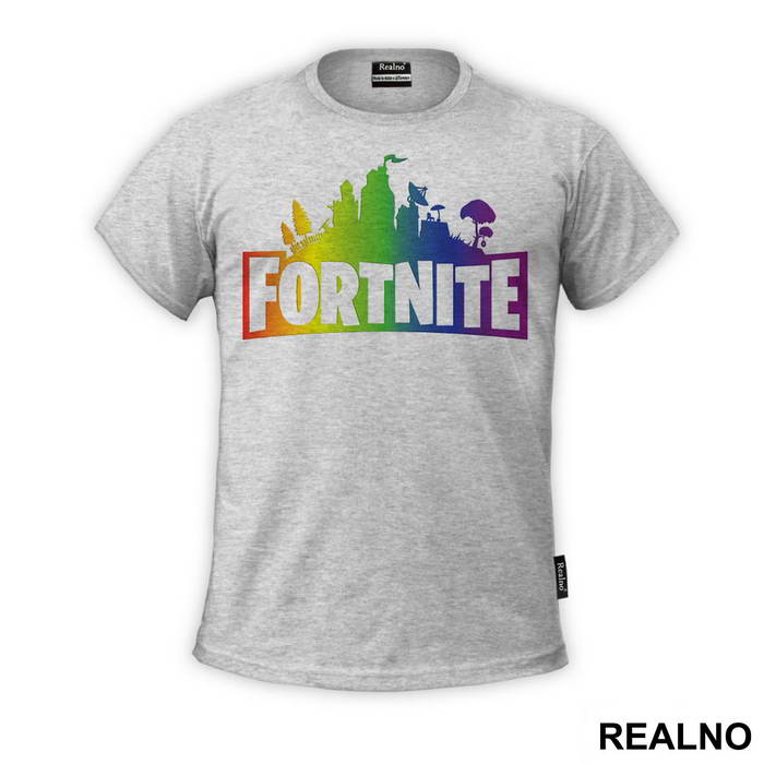 Rainbow Logo - Fortnite - Majica