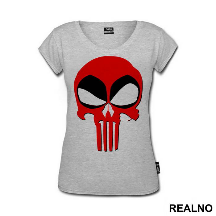 Deadpool - Punisher - Logo Crossover - Majica