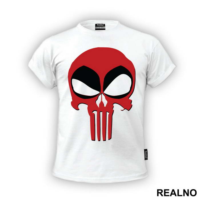 Deadpool - Punisher - Logo Crossover - Majica