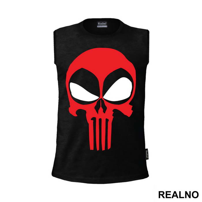Deadpool - Punisher - Logo Crossover - Majica