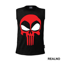 Deadpool - Punisher - Logo Crossover - Majica