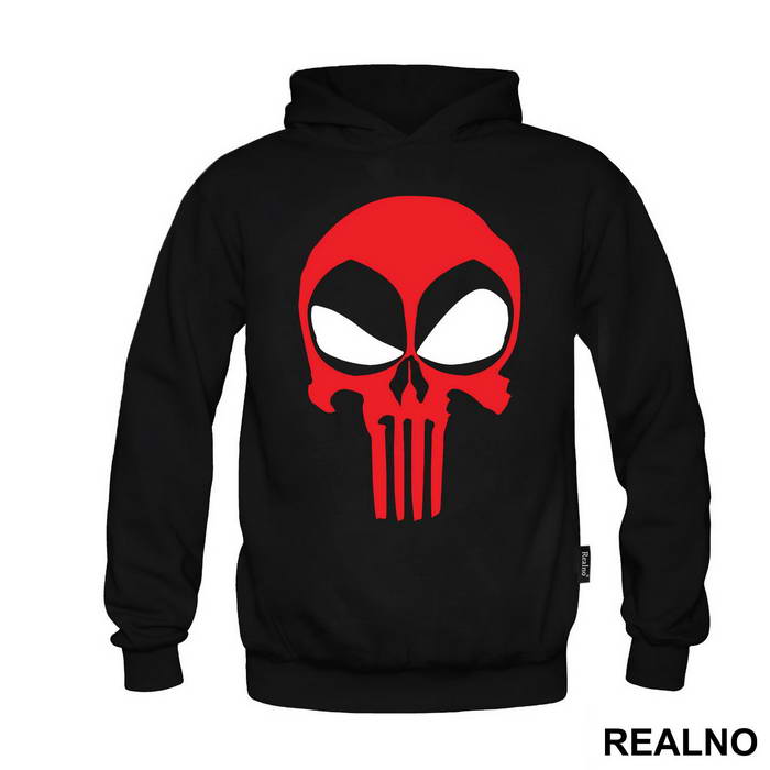 Deadpool - Punisher - Logo Crossover - Majica
