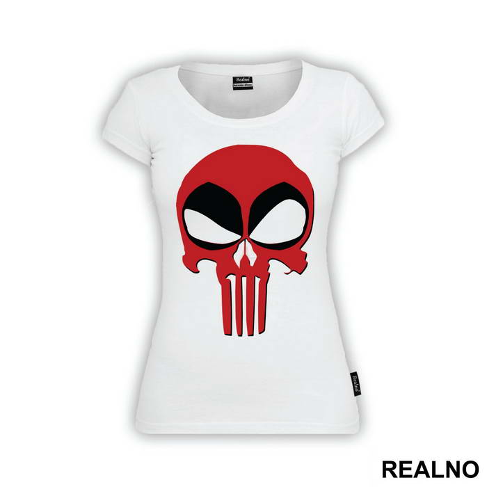 Deadpool - Punisher - Logo Crossover - Majica