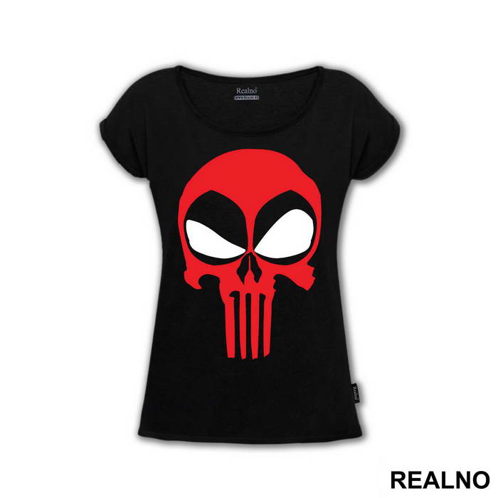 Deadpool - Punisher - Logo Crossover - Majica