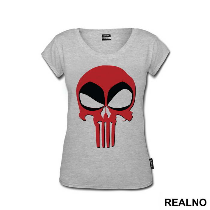 Deadpool - Punisher - Logo Crossover - Majica