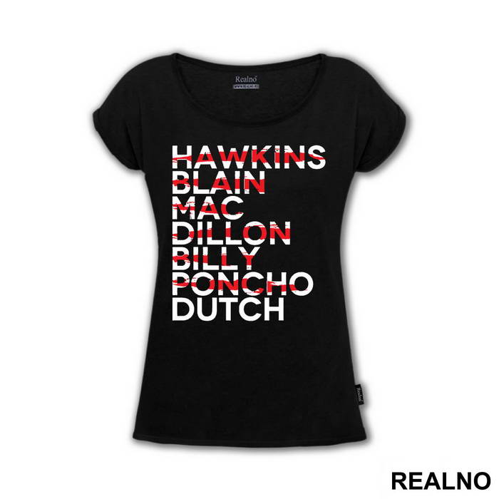 Hawkins - Blain - Mac - Dillon - Billy - Poncho - Dutch - Predator - Majica