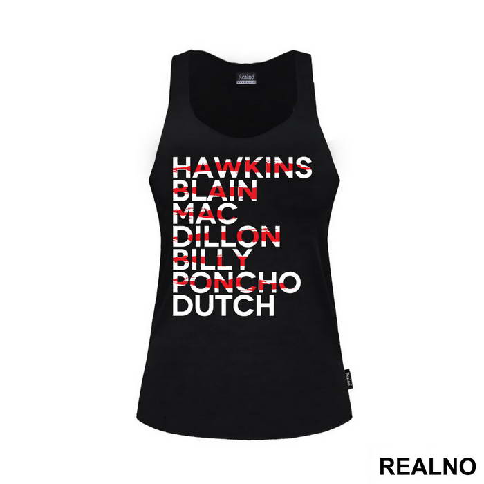 Hawkins - Blain - Mac - Dillon - Billy - Poncho - Dutch - Predator - Majica