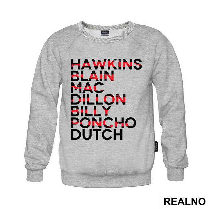Hawkins - Blain - Mac - Dillon - Billy - Poncho - Dutch - Predator - Majica