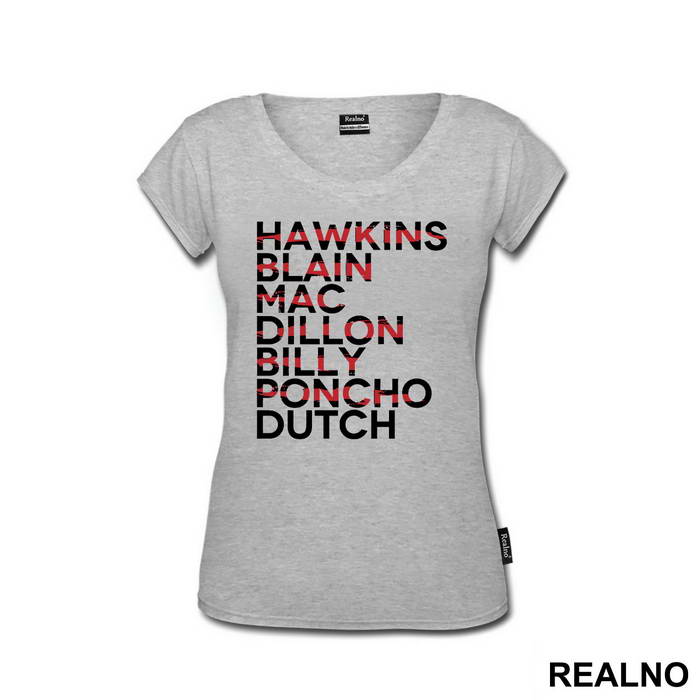 Hawkins - Blain - Mac - Dillon - Billy - Poncho - Dutch - Predator - Majica
