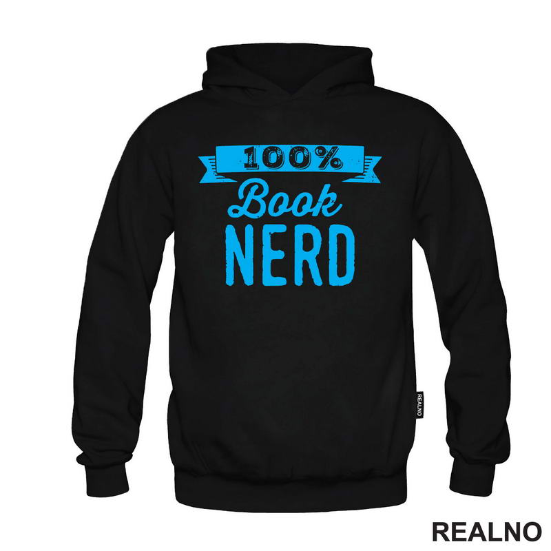 100 Percent Book Nerd - Blue - Books - Čitanje - Knjige - Majica