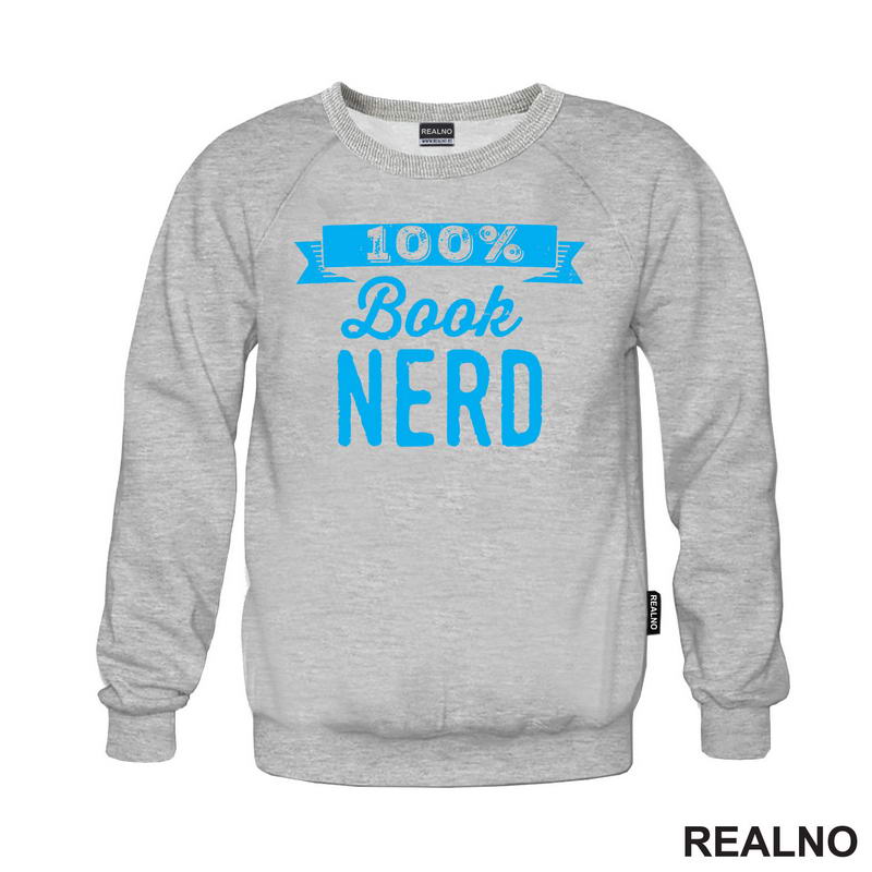 100 Percent Book Nerd - Blue - Books - Čitanje - Knjige - Majica
