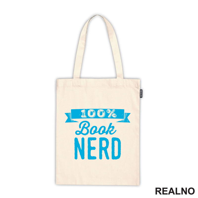 100 Percent Book Nerd - Blue - Books - Čitanje - Knjige - Majica