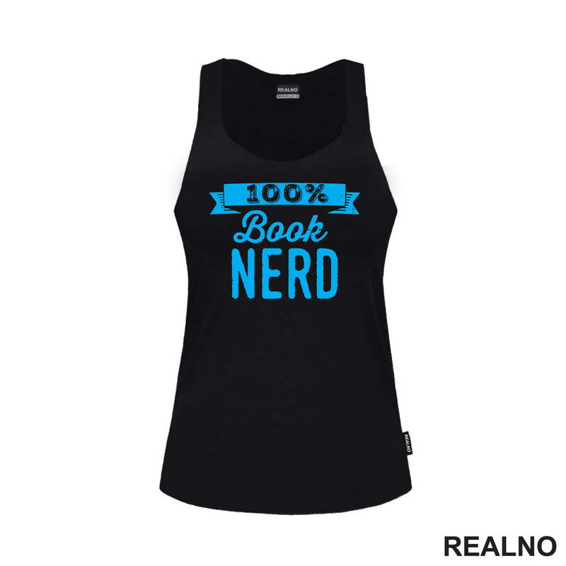 100 Percent Book Nerd - Blue - Books - Čitanje - Knjige - Majica
