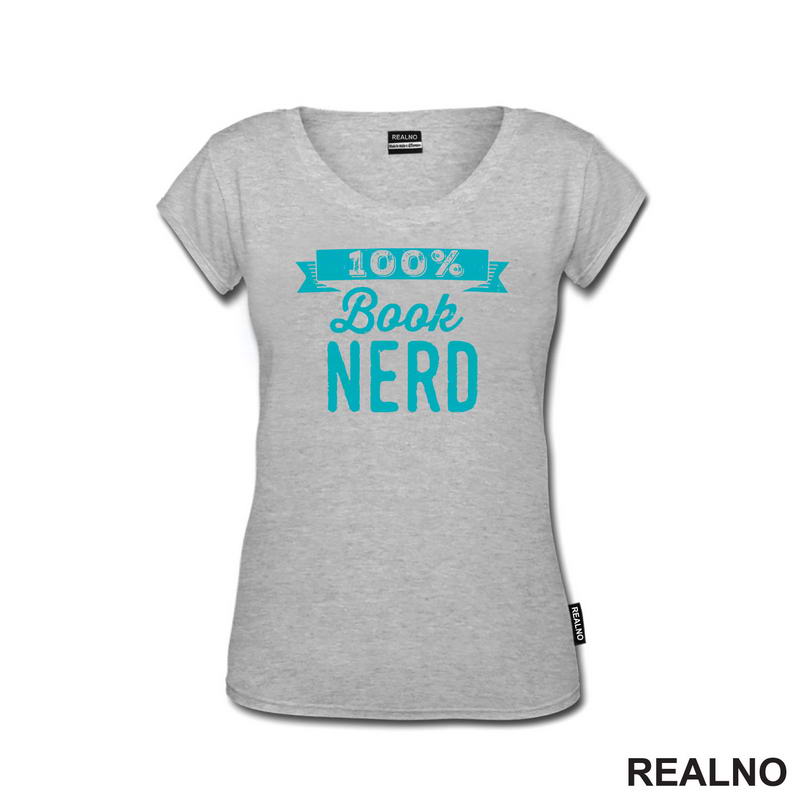 100 Percent Book Nerd - Blue - Books - Čitanje - Knjige - Majica