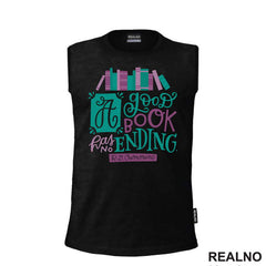 A Good Book Has No Ending - Quote - Green And Purple - Books - Čitanje - Knjige - Majica