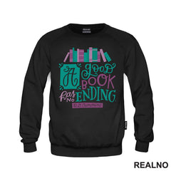A Good Book Has No Ending - Quote - Green And Purple - Books - Čitanje - Knjige - Majica