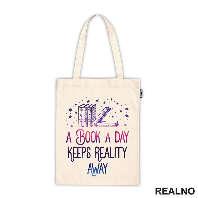 A Book A Day Keeps Reality Away - Colors - Books - Čitanje - Knjige - Majica