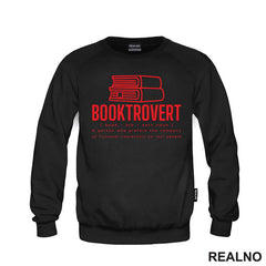 Booktrovert - A Person Who Prefers The Company Of Fictional Characters To Real People - Red - Books - Čitanje - Knjige - Majica