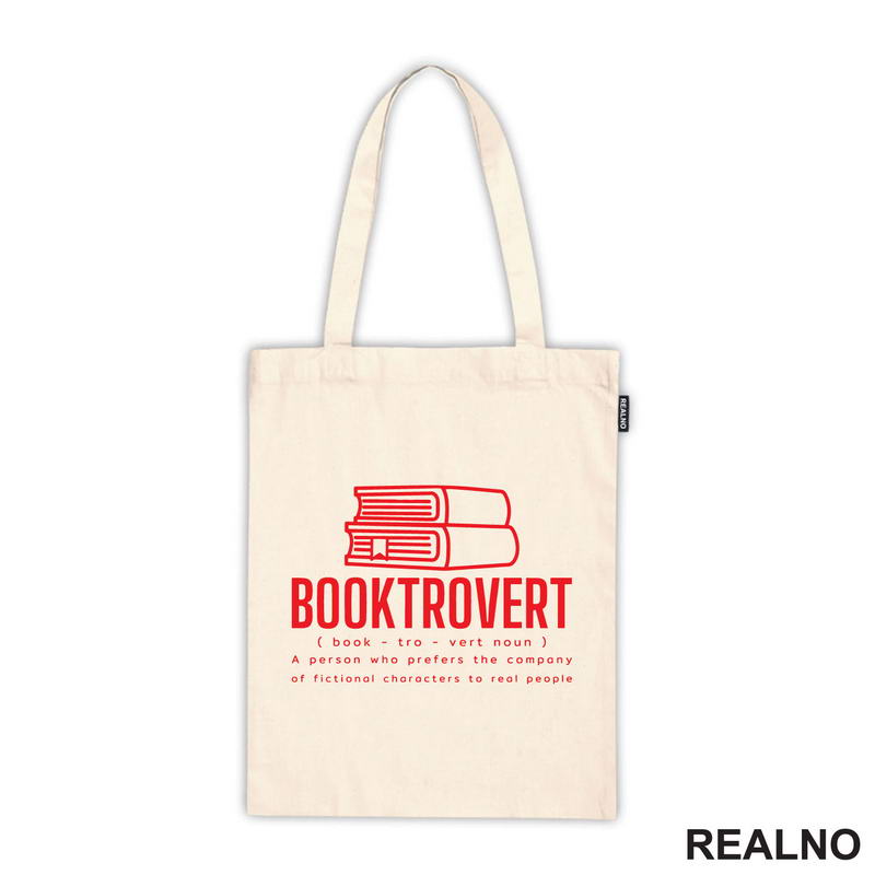 Booktrovert - A Person Who Prefers The Company Of Fictional Characters To Real People - Red - Books - Čitanje - Knjige - Majica