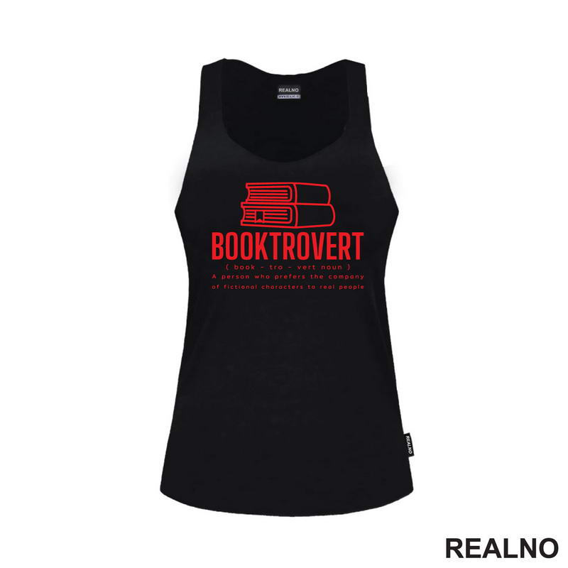 Booktrovert - A Person Who Prefers The Company Of Fictional Characters To Real People - Red - Books - Čitanje - Knjige - Majica