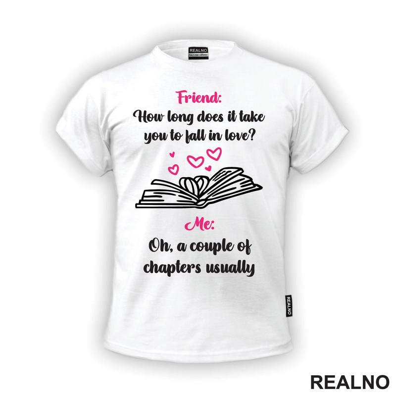 A Couple Of Chapters Usually - Pink And White - Books - Čitanje - Knjige - Majica