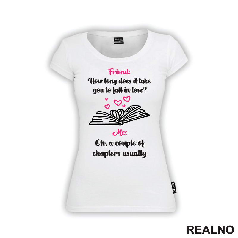 A Couple Of Chapters Usually - Pink And White - Books - Čitanje - Knjige - Majica