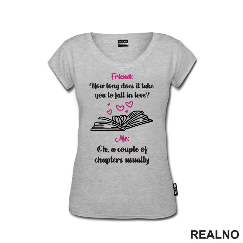 A Couple Of Chapters Usually - Pink And White - Books - Čitanje - Knjige - Majica