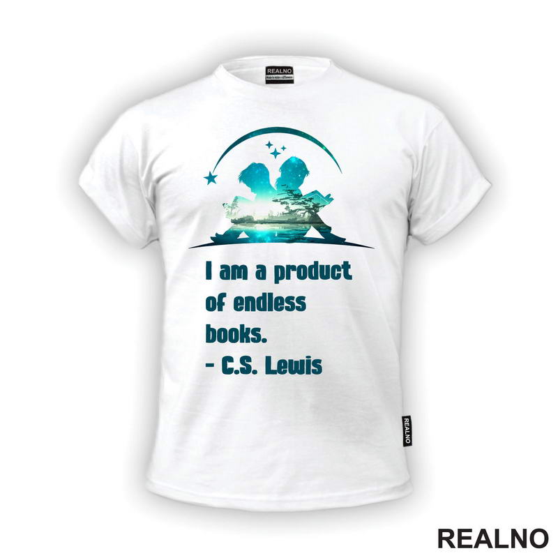 I Am A Product Of Endless Books. - C.S. Lewis - Child Reading Books - Silhouette - Books - Čitanje - Knjige - Majica