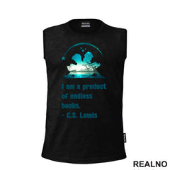 I Am A Product Of Endless Books. - C.S. Lewis - Child Reading Books - Silhouette - Books - Čitanje - Knjige - Majica