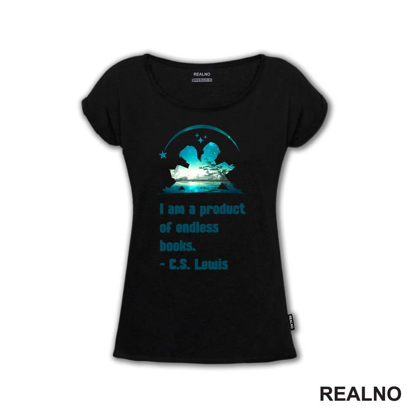 I Am A Product Of Endless Books. - C.S. Lewis - Child Reading Books - Silhouette - Books - Čitanje - Knjige - Majica