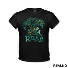 Child Reading Book - Silhouette - Books - Čitanje - Knjige - Majica
