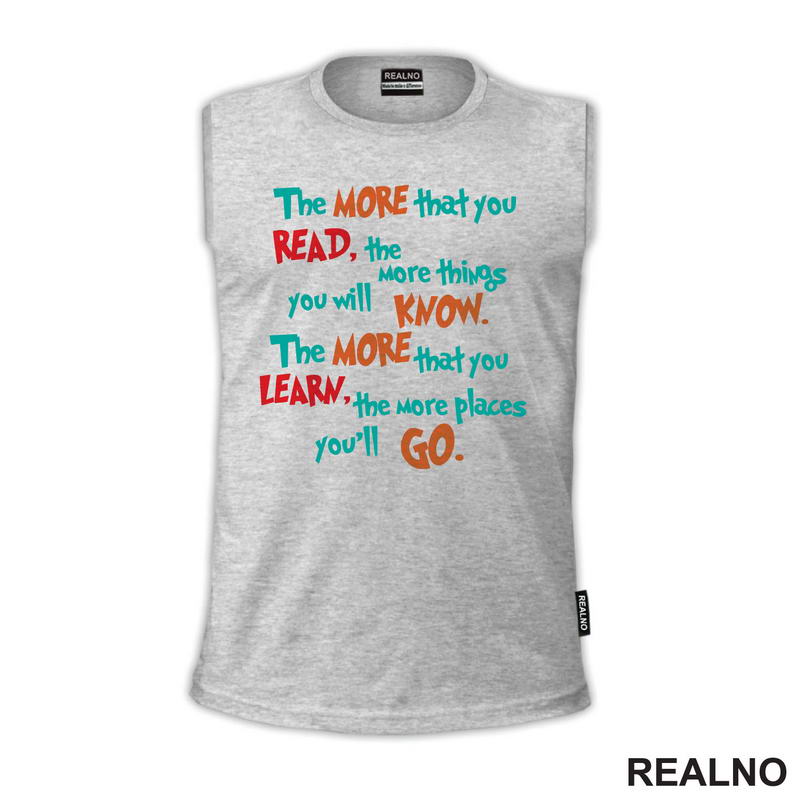The MORE That You READ, The More Things You Will KNOW - Green, Orange And Red - Books - Čitanje - Knjige - Majica