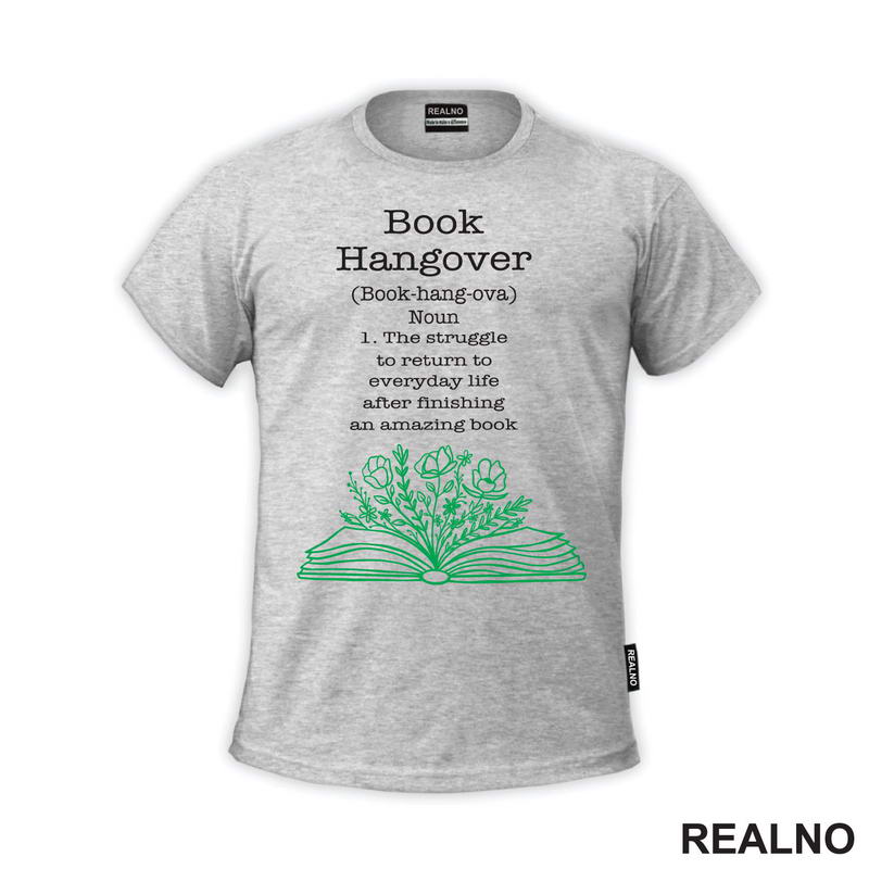 Book Hangover - Books - Čitanje - Knjige - Majica