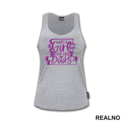 Just A Girl That Loves Books - Purple - Books - Čitanje - Knjige - Majica