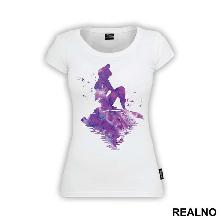 Mermaid Sitting On A Rock Silhouette - Sirene - Mermaid - Majica