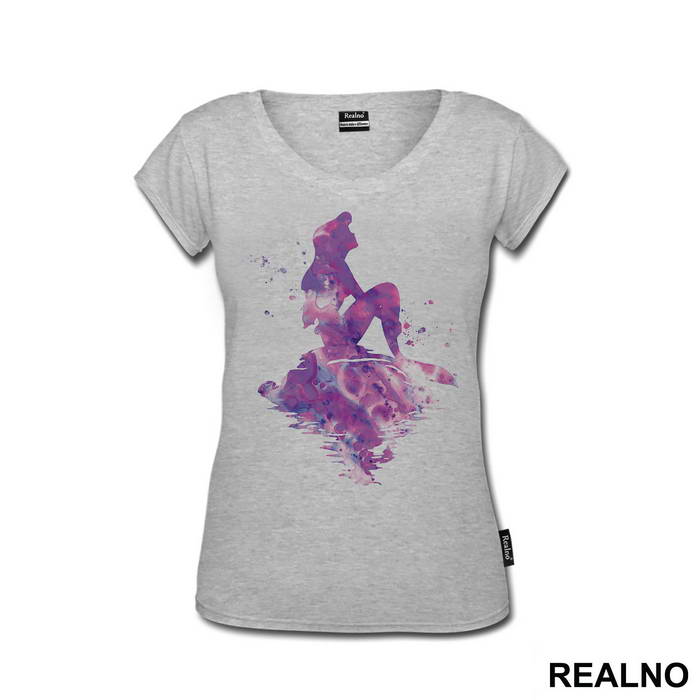 Mermaid Sitting On A Rock Silhouette - Sirene - Mermaid - Majica
