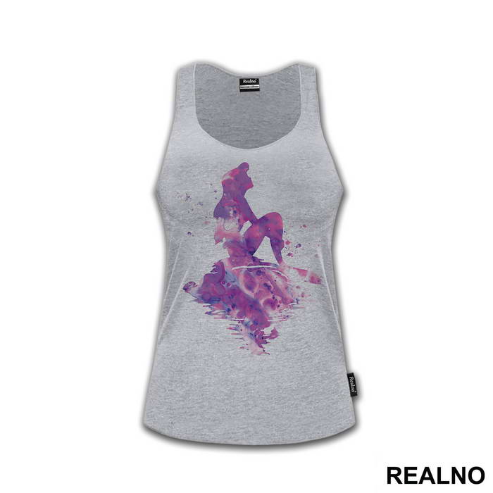 Mermaid Sitting On A Rock Silhouette - Sirene - Mermaid - Majica