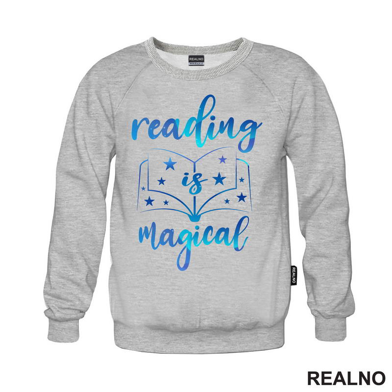 Reading Is Magical - Blue - Colors - Books - Čitanje - Knjige - Majica