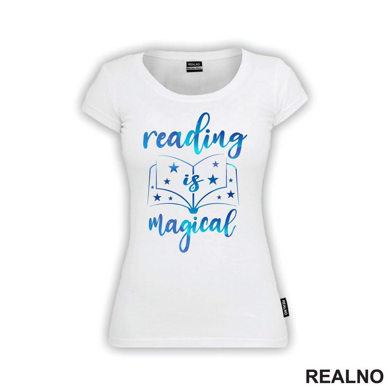 Reading Is Magical - Blue - Colors - Books - Čitanje - Knjige - Majica