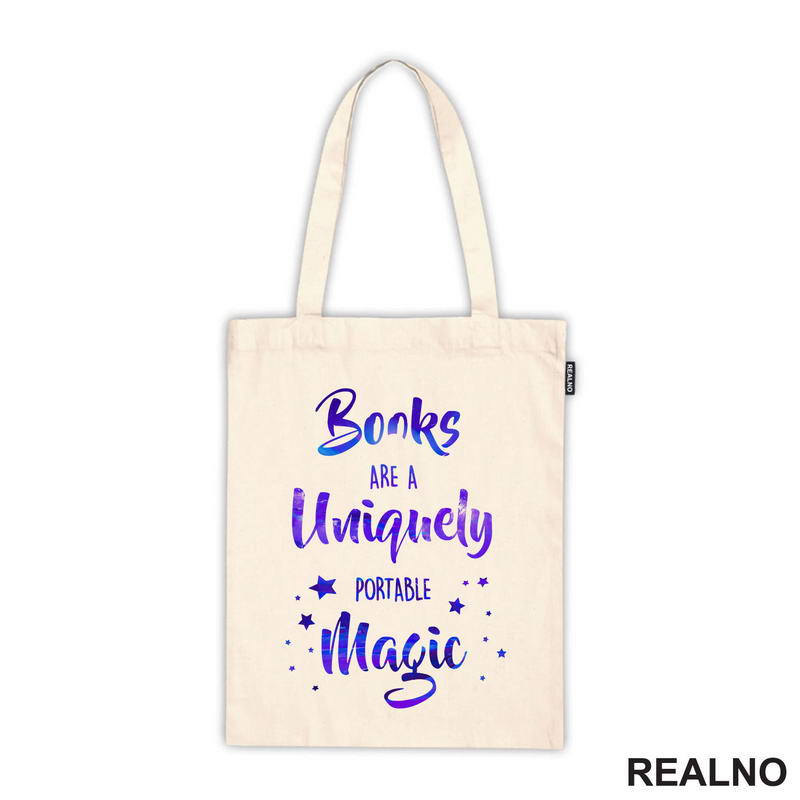Books Are A Uniquely Portable Magic - Colors - Books - Čitanje - Knjige - Majica