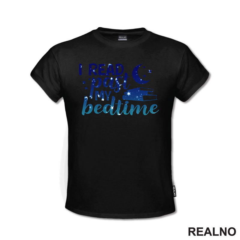 I Read Past My Beadtime - Night Blue - Colors - Books - Čitanje - Knjige - Majica