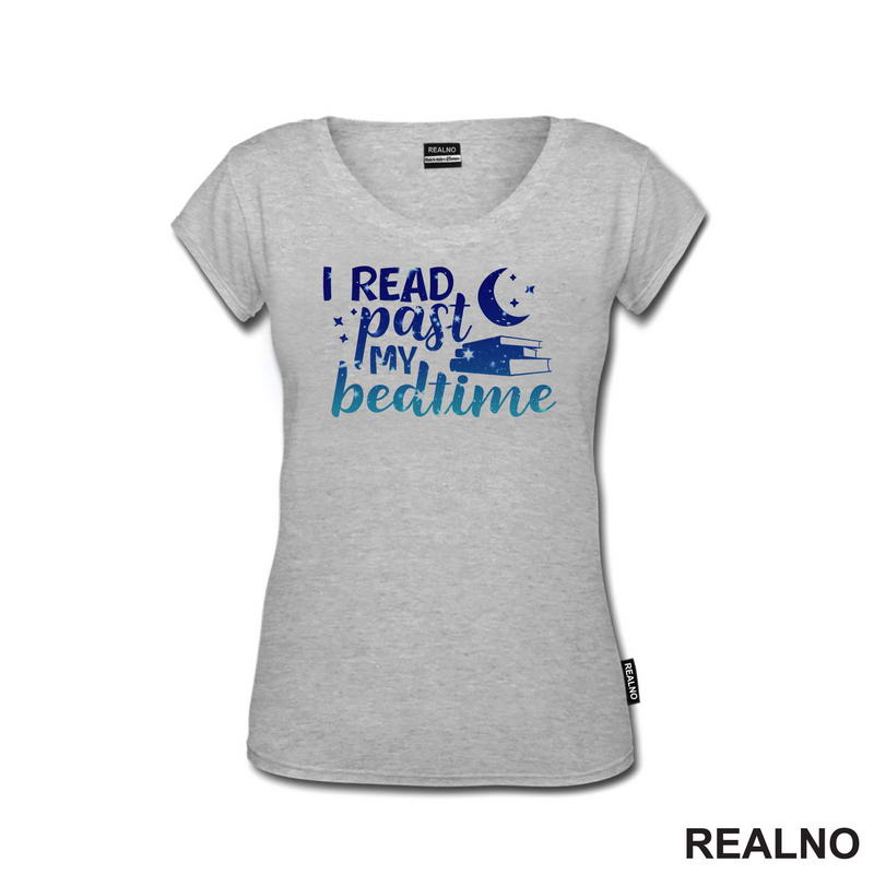 I Read Past My Beadtime - Night Blue - Colors - Books - Čitanje - Knjige - Majica
