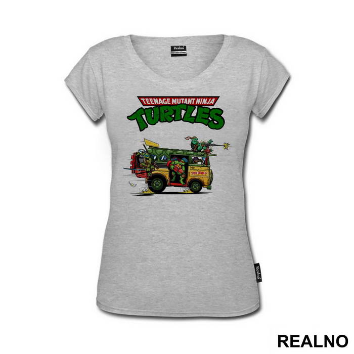 Turtle Van And Logo - Nindža Kornjače - Majica