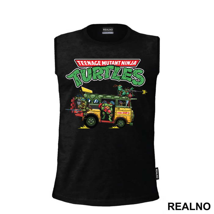 Turtle Van And Logo - Nindža Kornjače - Majica