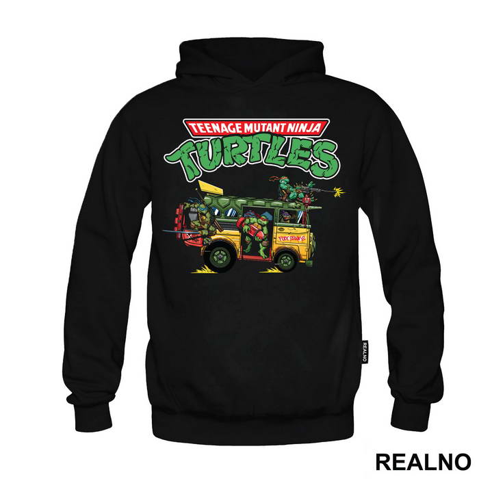 Turtle Van And Logo - Nindža Kornjače - Majica