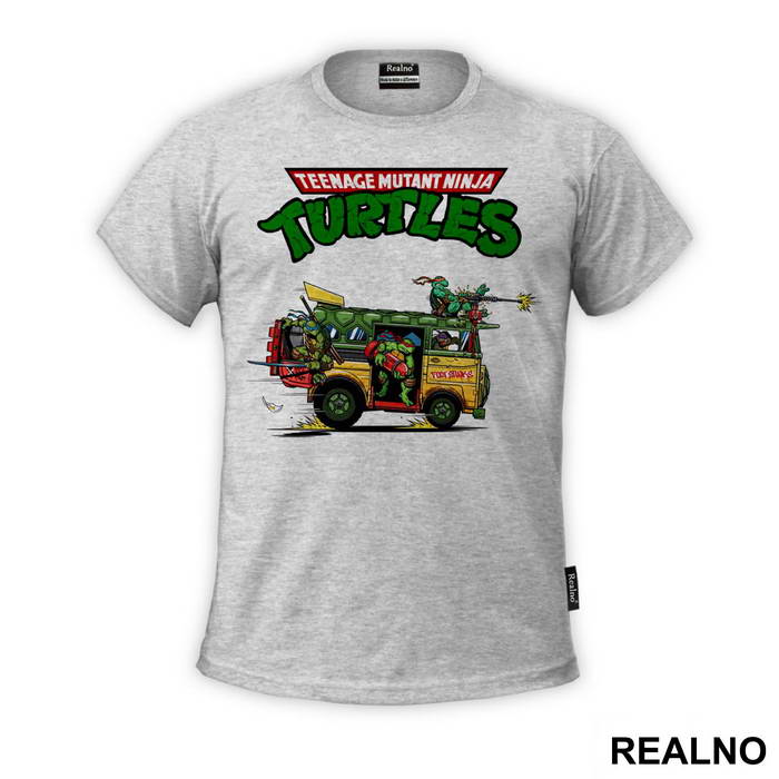 Turtle Van And Logo - Nindža Kornjače - Majica