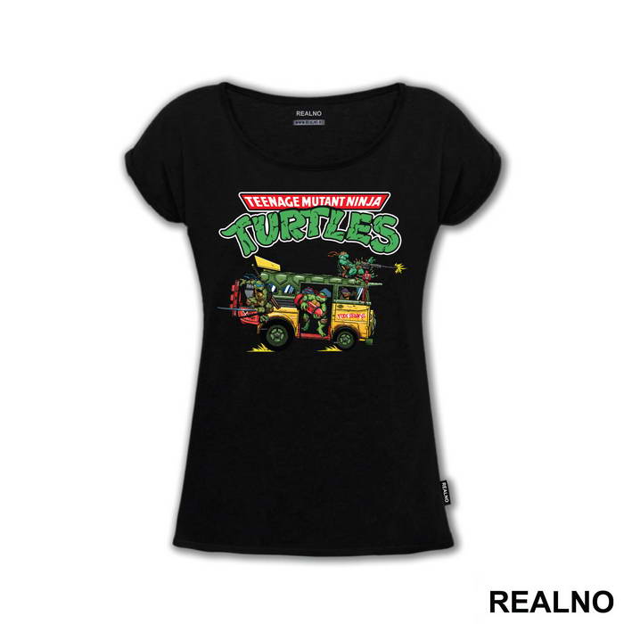 Turtle Van And Logo - Nindža Kornjače - Majica