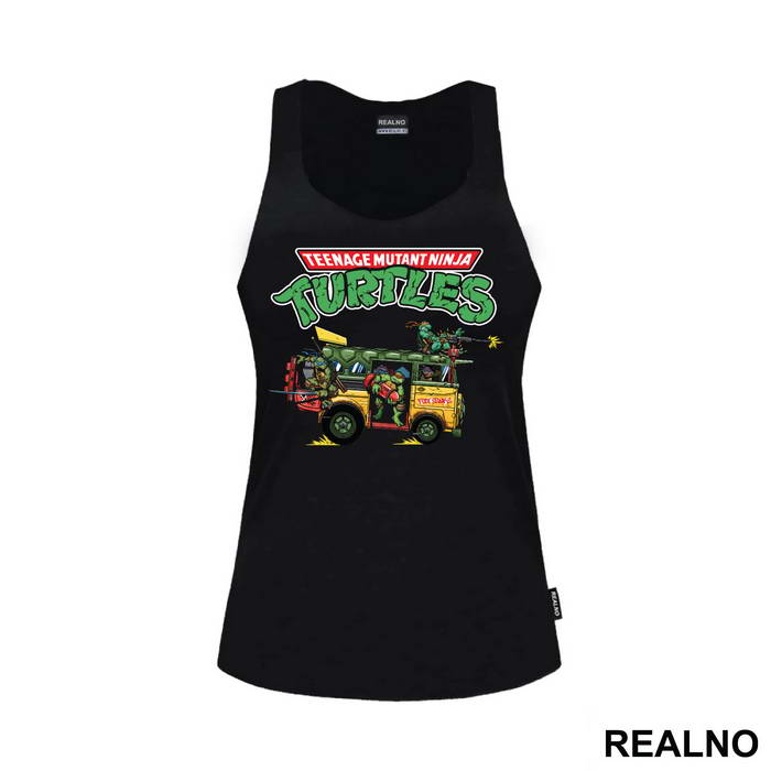 Turtle Van And Logo - Nindža Kornjače - Majica