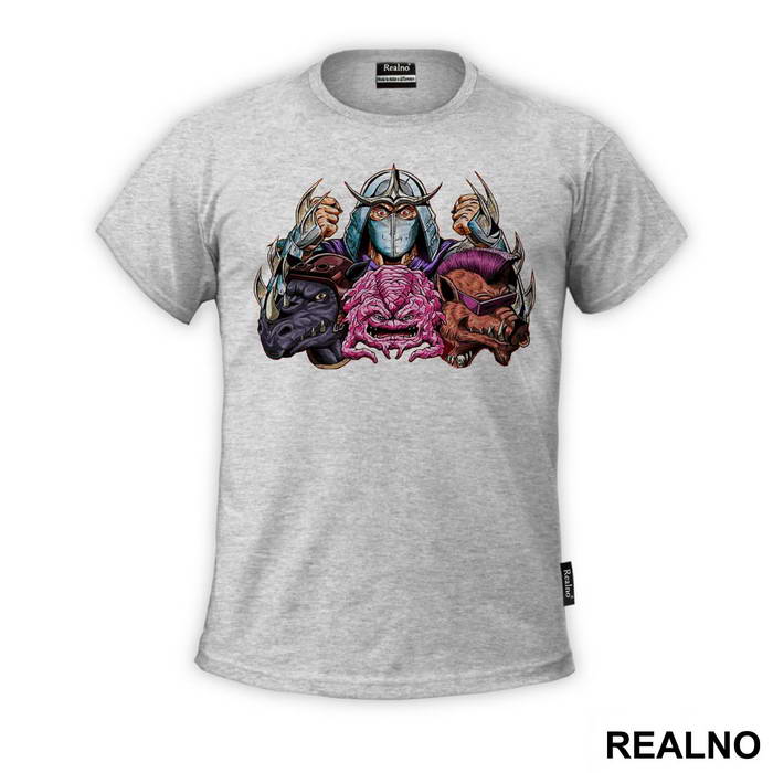 Shredder, Krang, Bibop i Rokstedi - Nindža Kornjače - Majica