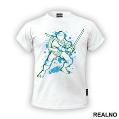 Leonardo - Outline - Nindža Kornjače - Majica